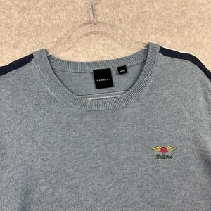 Baltusrol Golf Club Sweater Dunning Cotton Wool Blend Men L Blue Lightweight